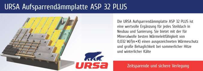 URSA Aufsparrendämmplatte ASP 32 PLUS